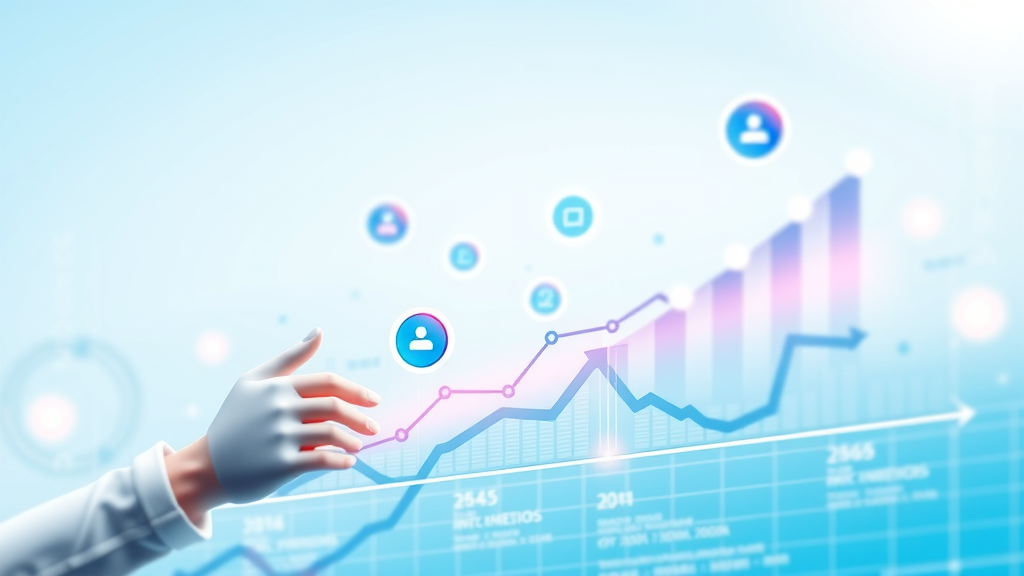 infographic on ai seo adoption with graphs showing growth trends, ai assistants, and business performance statistics