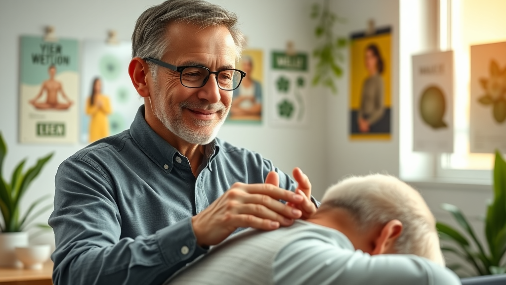 Chiropractic holistic adjustment session with natural healing focus and supportive setting.